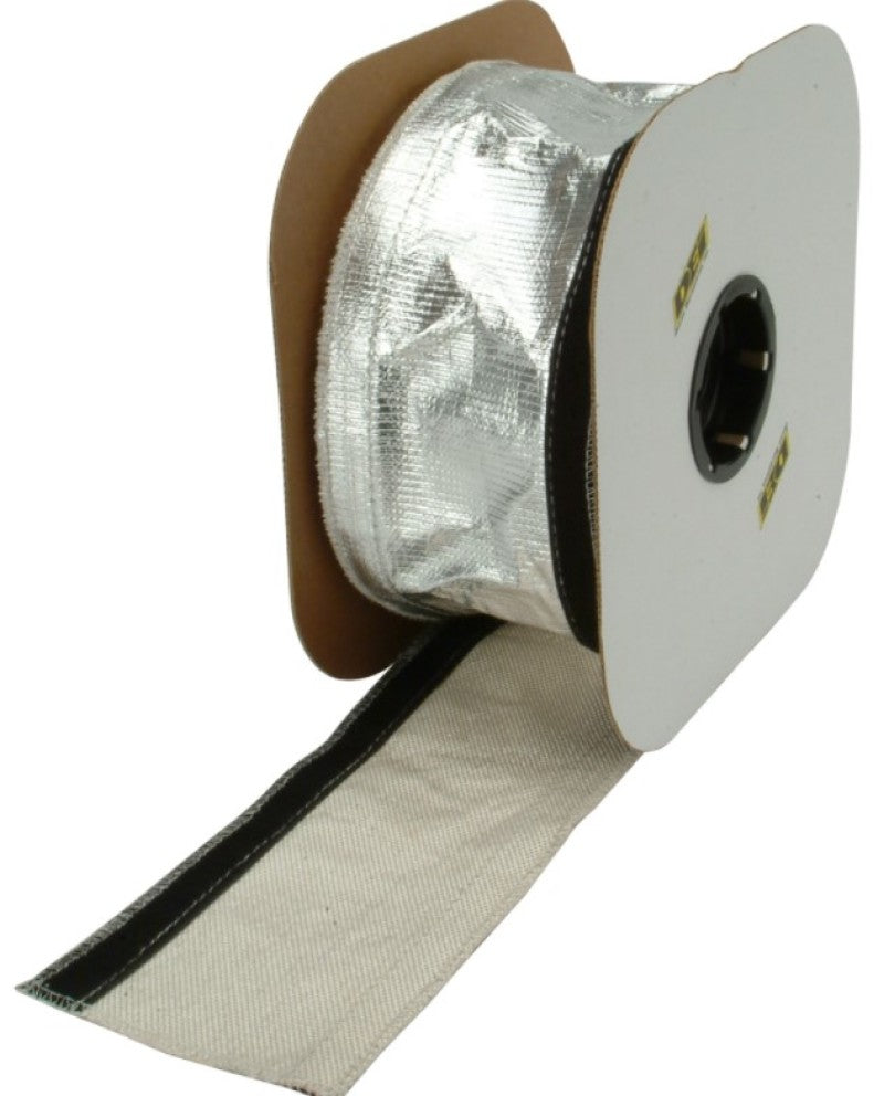 DEI 93487 Heat Shroud 2-1/2in x 50ft Spool - Aluminized Sleeving-Hook and Loop Edge