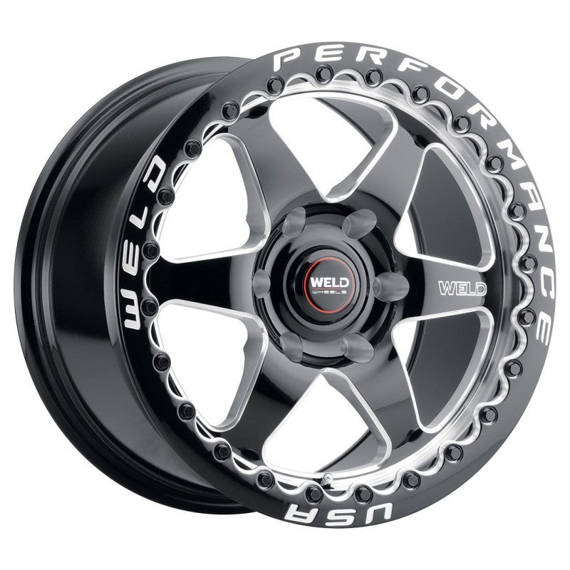 Weld S90900084P38 S909 20x10 Ventura 6 Beadlock 6x139.7 ET38 BS7.00 Gloss BLK MIL DIA 106.1