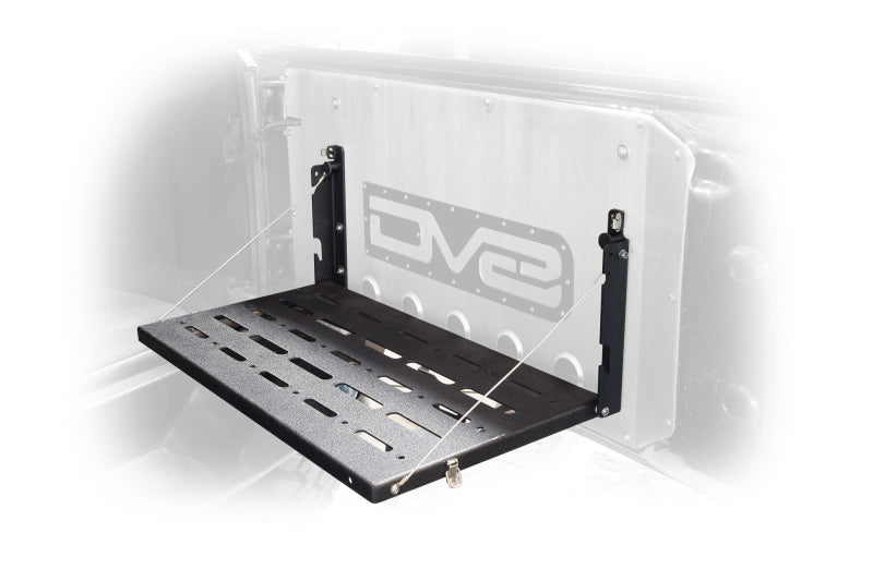 DV8 Offroad TTJK-01 DV8 Jeep JK Tailgate Mounted Table (Trail Table) - Black