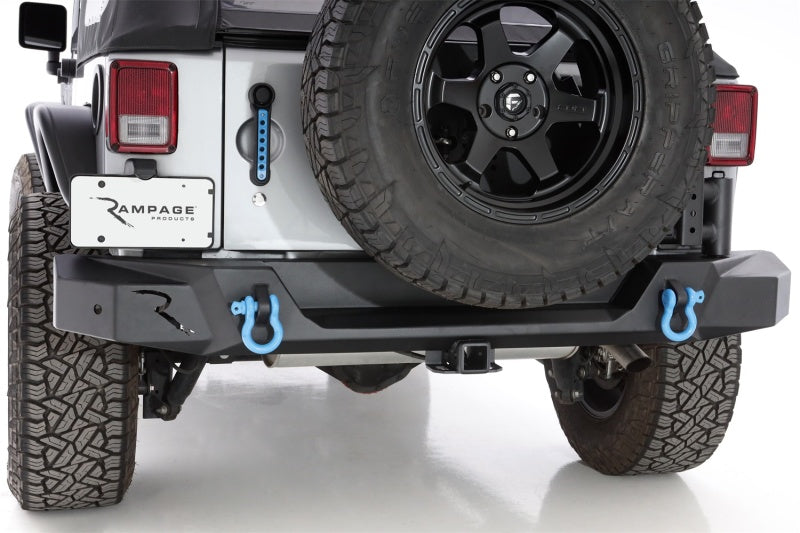 Rampage 99619 07-18 Jeep Wrangler JK (Incl. Unlimited) Trailguard Rear Bumper - Black