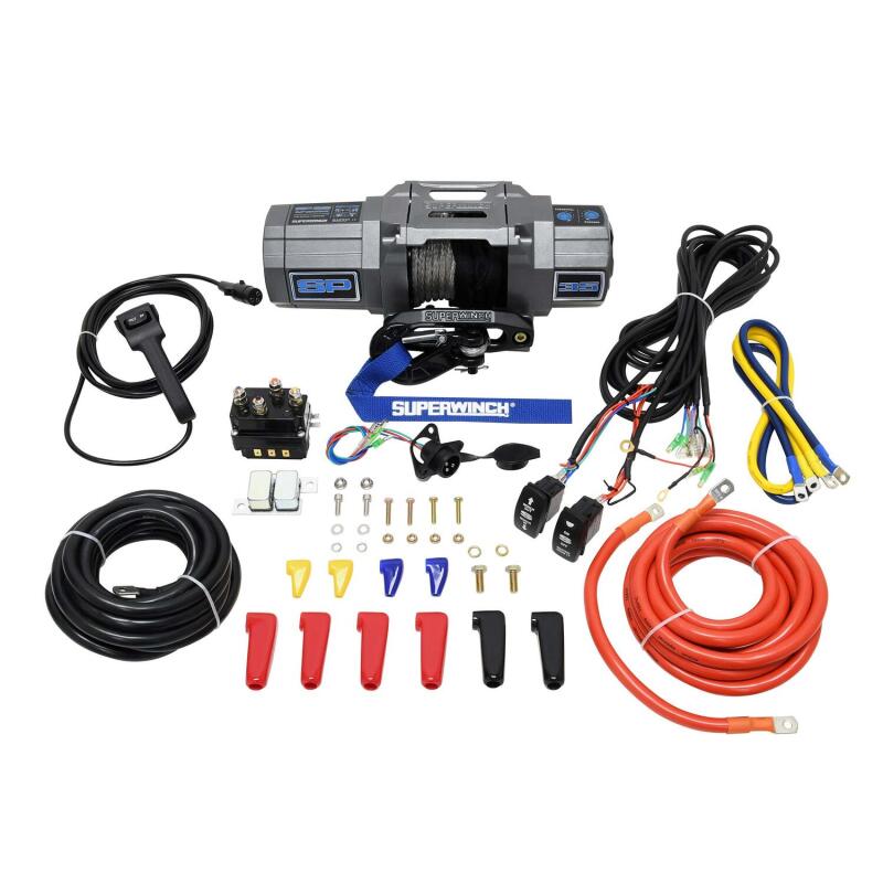 Superwinch 1135250 3500 LBS 12V DC 7/32in x 40ft Synthetic Rope Hawse Fairlead SP 35SR Winch
