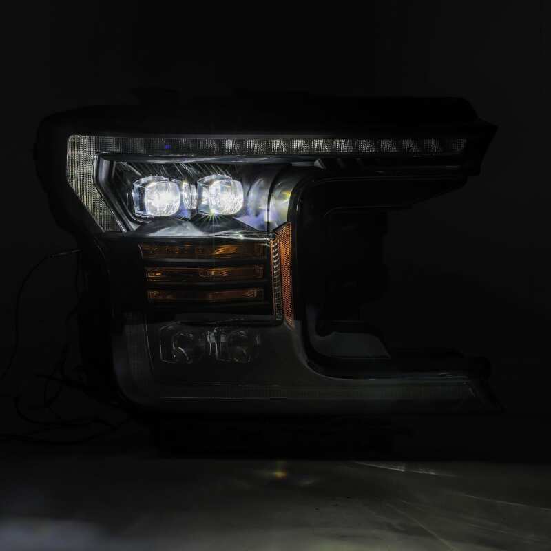 AlphaRex 880182 18-19 Ford F-150 NOVA LED Proj Headlights Plank Style Matte Black w/Activ Light/Seq Signal