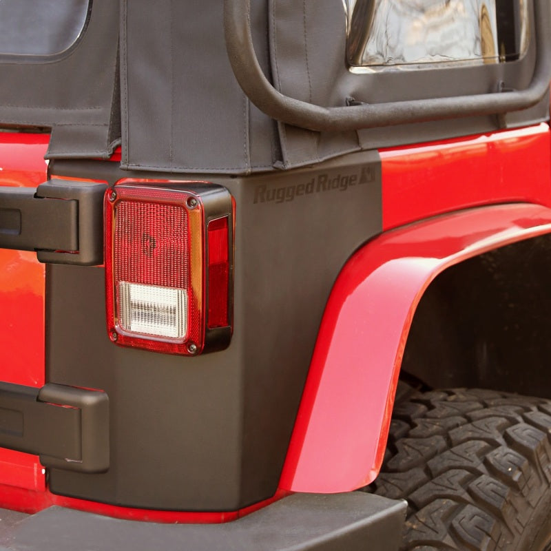Rugged Ridge 11651.07 Rear Corner Kit Body Armor 2-Door 7-18 Jeep Wrangler