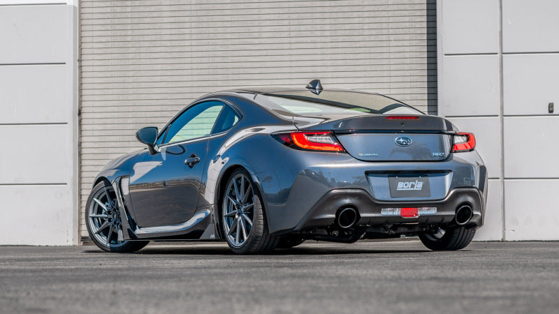 Borla 140910BC 22-23 Subaru BRZ/Toyota GR86 2.4L RWD AT/MT ATAK Catback Exhaust - Black Chrome Tips