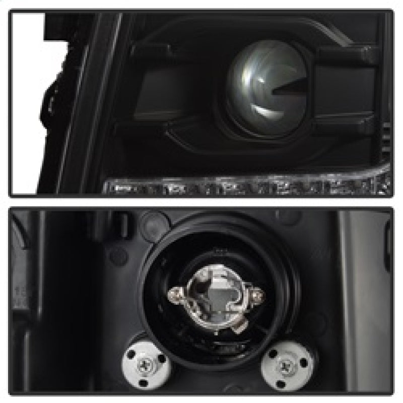 SPYDER 5083524 Spyder Chevy Silverado 1500 07-13 V2 Projector Headlights - LED DRL - Black PRO-YD-CS07V2-DRL-BK