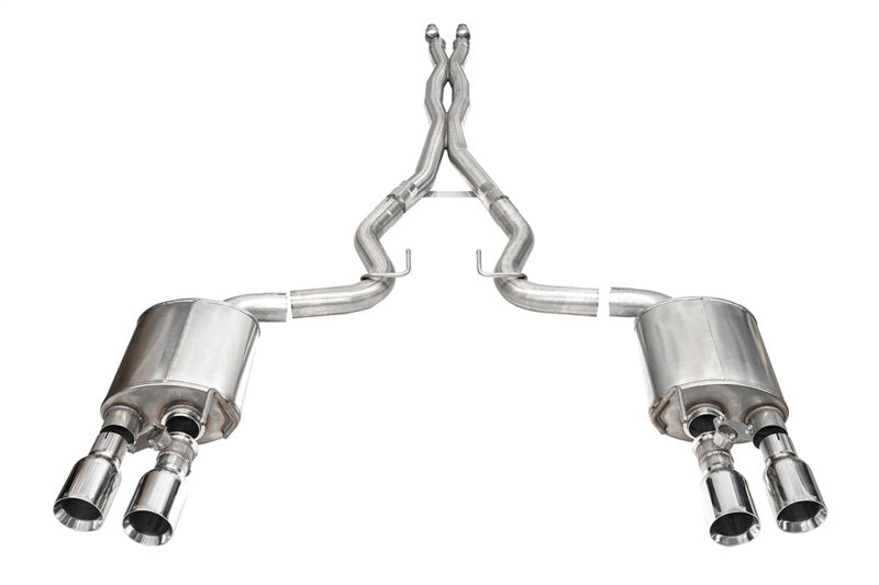 CORSA Performance 21266 Corsa 24+ Ford Mustang Dark Horse 5.0L 3in Dual Rear Exit Cat-Back w/Twin 4.5in Polish Straight Tip