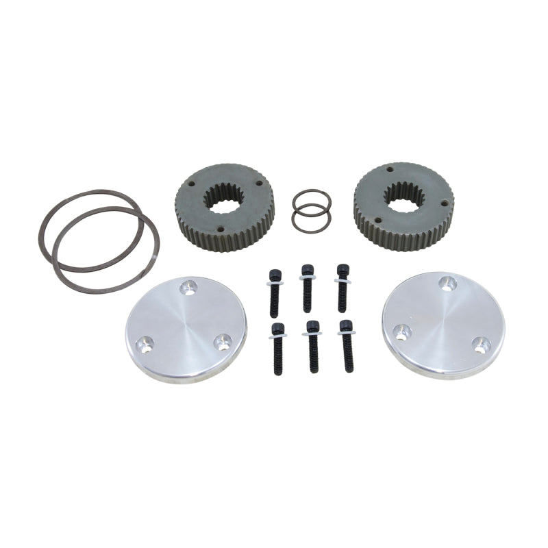 Yukon Gear & Axle YHC50008 Yukon Gear Hardcore Drive Flange Kit For Dana 44 / 19 Spline Outer Stubs. Non-Engraved Caps
