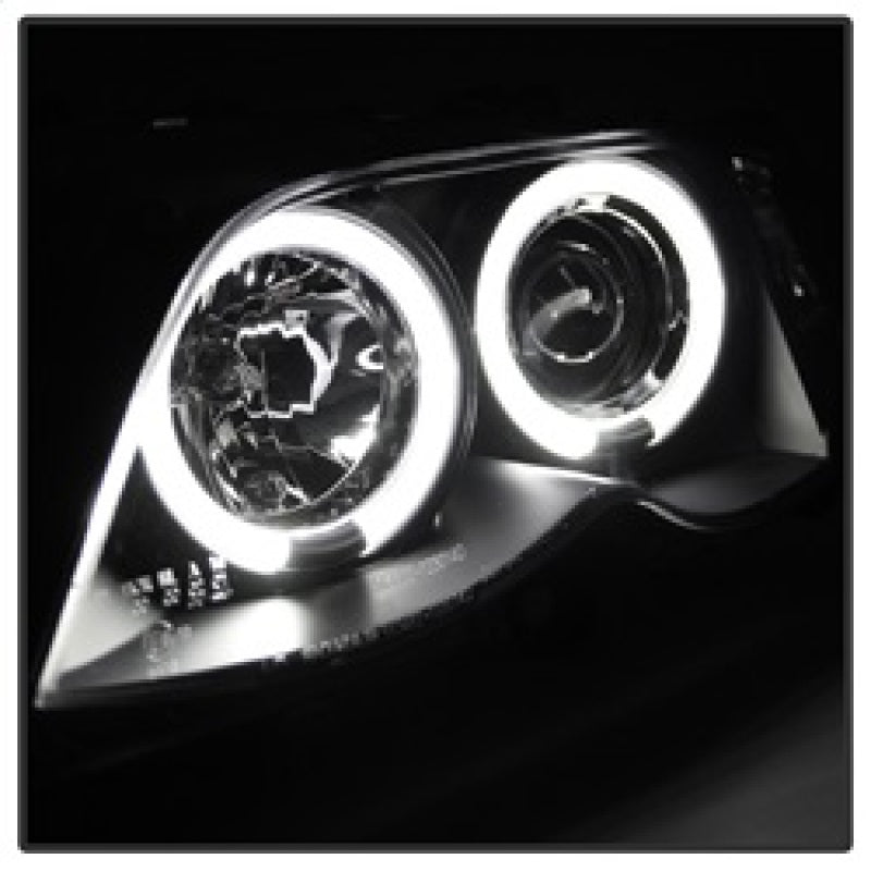 SPYDER 5042415 Spyder BMW E46 3-Series 02-05 4DR Projector Headlights 1PC LED Halo Blk PRO-YD-BMWE4602-4D-AM-BK