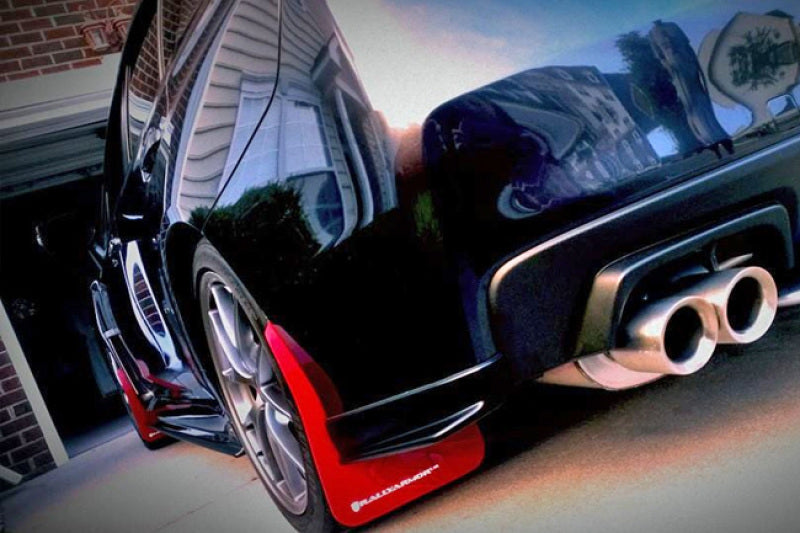 Rally Armor MF32-UR-RD/WH 15-21 Subaru WRX/STI (Sedan ONLY) Red UR Mud Flap w/ White Logo