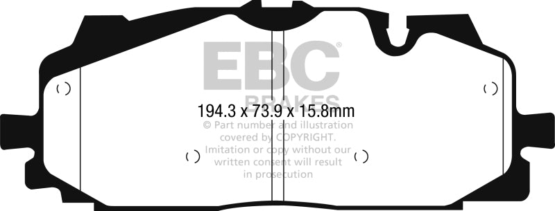 EBC DP42277R 2016+ Audi Q7 Yellowstuff Front Brake Pads