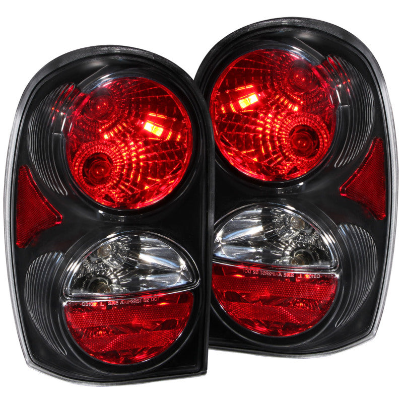 ANZO 211108 2002-2007 Jeep Liberty Taillights Black