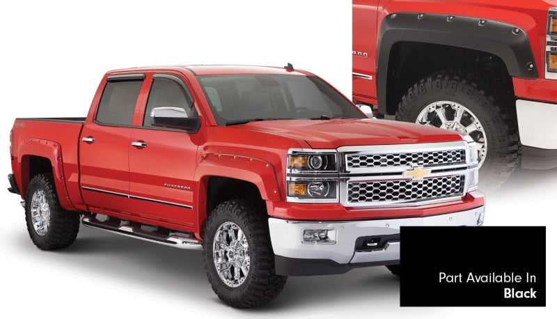 Bushwacker 40959-34 16-18 Chevy Silverado 1500 Fleetside Pocket Style Flares 4pc 69.3in Bed - Black