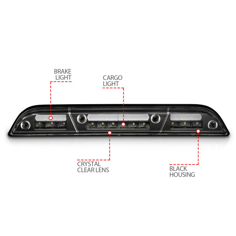 ANZO 531111 15-20 Ford F-250 - F-550 LED Third Brake Light - Black Housing/Clear Lens