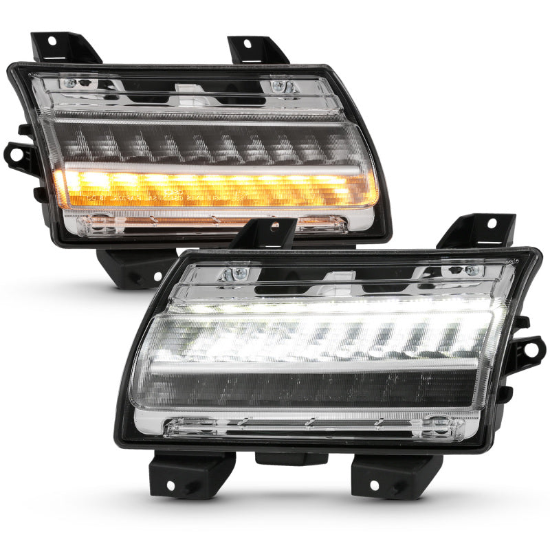 ANZO 511083 18-19 Jeep Wrangler JL Halogen Chrome Clear w/ Sequential Signal