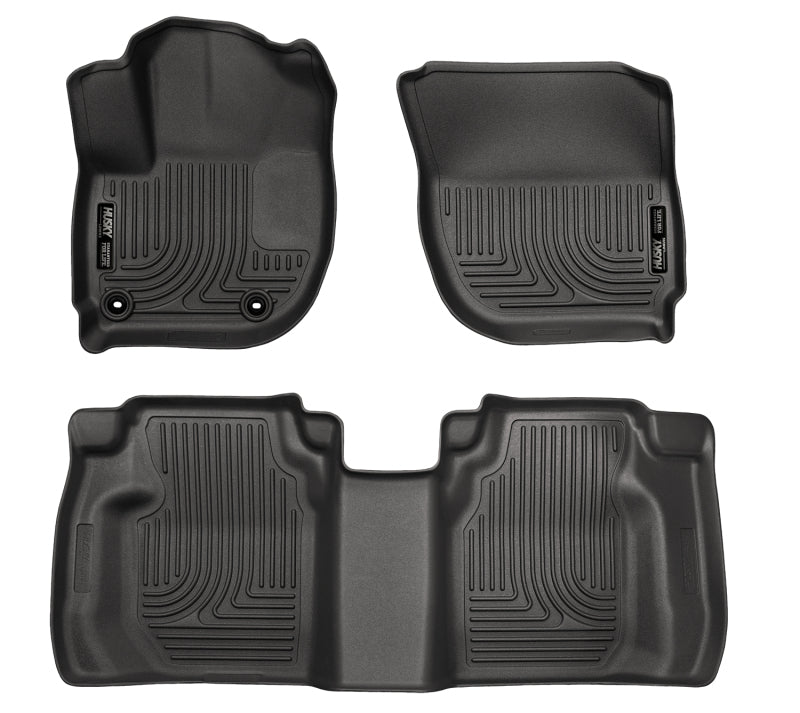 Husky Liners 99491 15 Honda Fit Weatherbeater Black Front and Second Seat Floor Liners