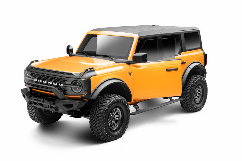 Go Rhino 20412974PC RealTruck 21-24 Ford Bronco 4dr VoltStep Electric Running Board Kit (No Drill) - Tex. Blk