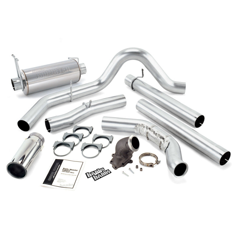 Banks Power 48659 99-03 Ford 7.3L Monster Exh w/ Power Elbow - SS Single Exh w/ Chrome Tip