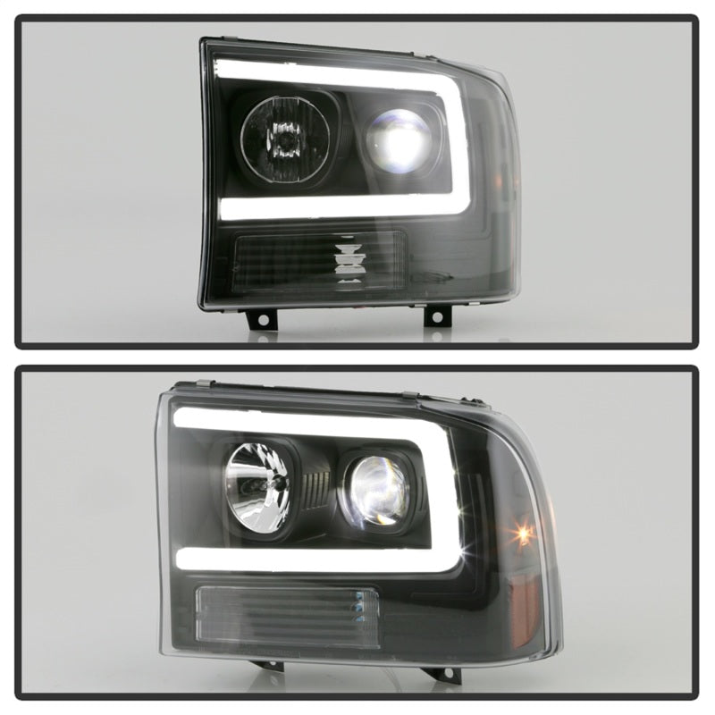 SPYDER 5088062 Spyder Ford F-250 99-04/Excursion 00-04 1 Piece LED Headlights - Black PRO-YD-FF25099V2PL-BK