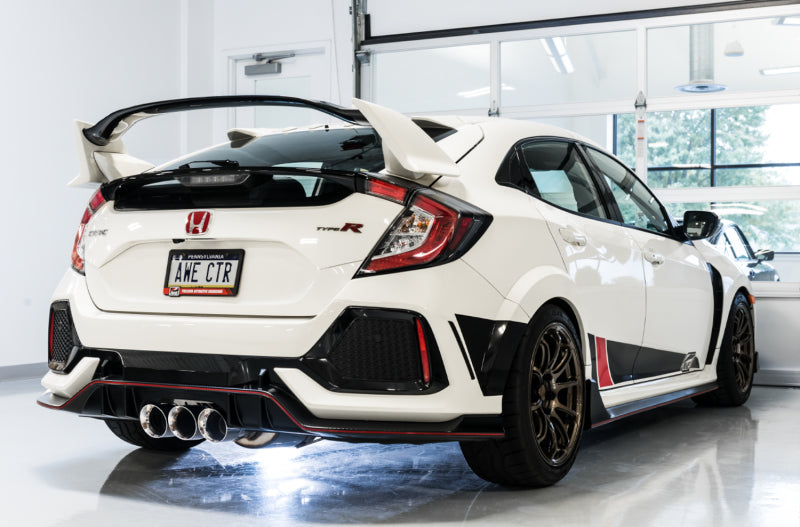AWE Tuning 3015-42666 2017+ Honda Civic Type R Touring Edition Exhaust w/Front & Mid Pipes - Chrome Silver Tips