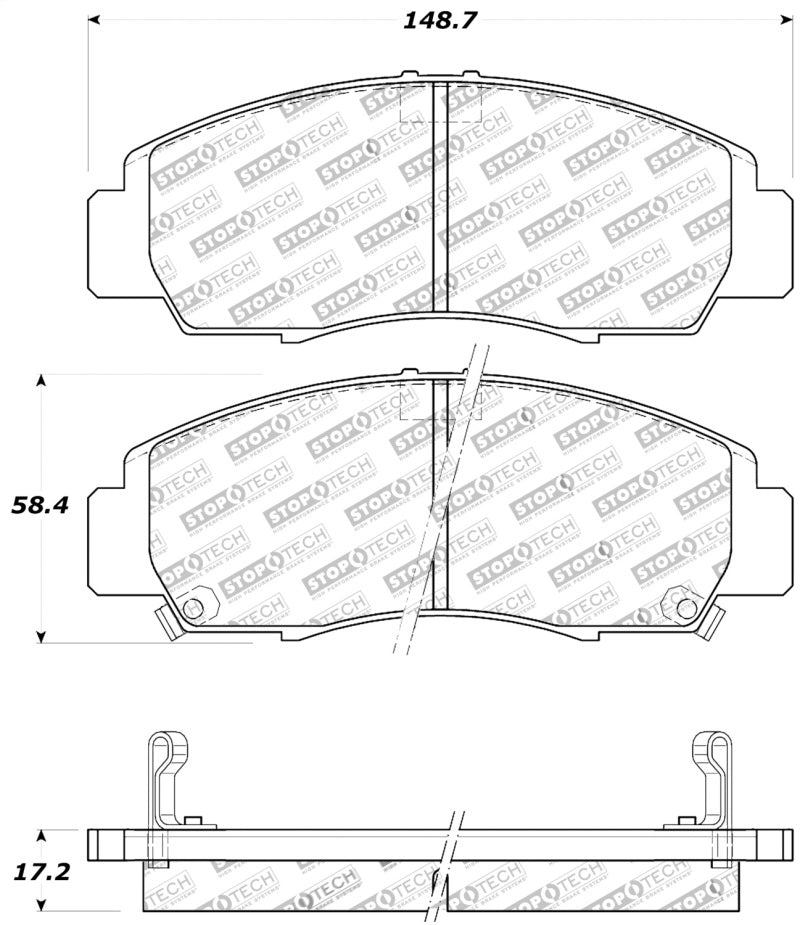 Stoptech 309.07870 StopTech Performance 04-09 Acura TSX / 09 Accord V6 Coupe ONLY Front Brake Pads