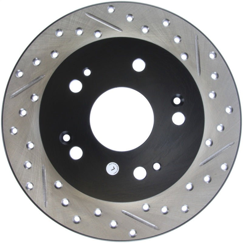 Stoptech 127.40040L StopTech 06-09 Honda Civic Ex/Si Slotted & Drilled Left Rear Rotor