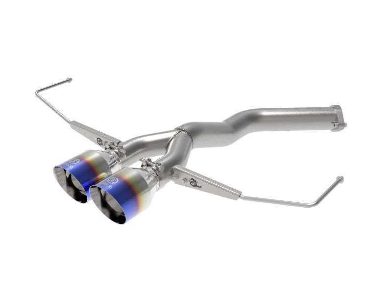 aFe 49-37012-L Takeda 3in-2.5in 304 SS Axle-Back Exhaust w/Blue Flame Tip 19-20 Hyundai Veloster I4-1.6L(t)