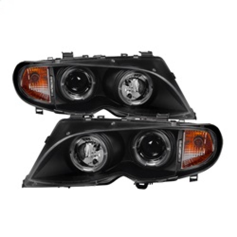 SPYDER 5042415 Spyder BMW E46 3-Series 02-05 4DR Projector Headlights 1PC LED Halo Blk PRO-YD-BMWE4602-4D-AM-BK