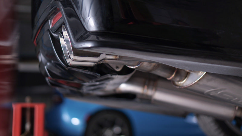 Stainless Works CTSV16MKS-FC 2016-18 Cadillac CTS-V Sedan Axleback System Dual-Mode Turbo Mufflers 4in Tips