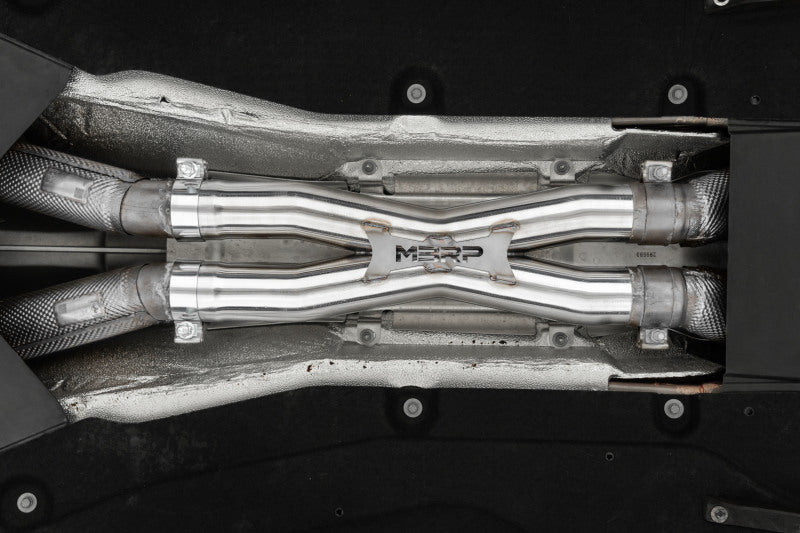 MBRP S3900304 12-21 Ferrari 812SF/812GTS/F12 6.3L/ 6.5L 3in Resonator Delete X-Pipe - T304
