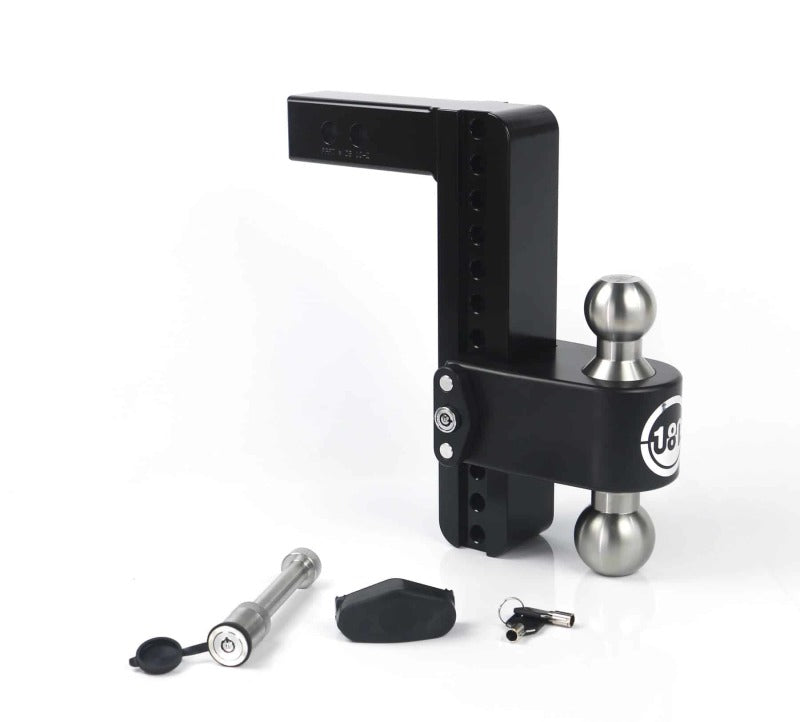 Weigh Safe LTB10-2-KA-CER-BLA 180 Hitch 10in Drop Hitch & 2in Shank (10K/12.5K GTWR) w/WS05 - Black Cerakote