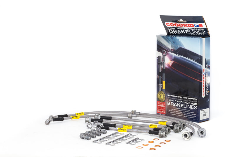 Goodridge 22047 13-15 Nissan Sentra w/ Rear Disc Brakes SS Brake Line Kit