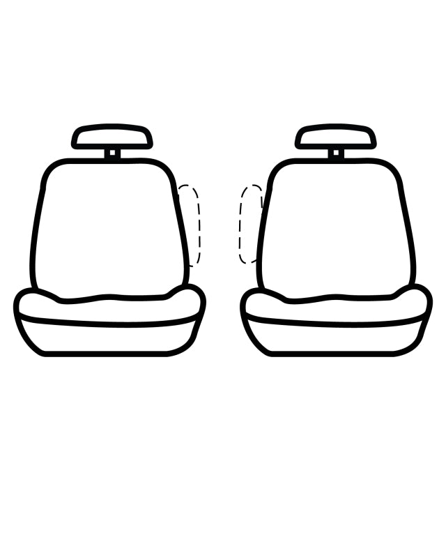 Covercraft SS2512PCCH 16-20 Ford Transit Polycotton SeatSaver Custom Front Row Seat Covers - Charcoal