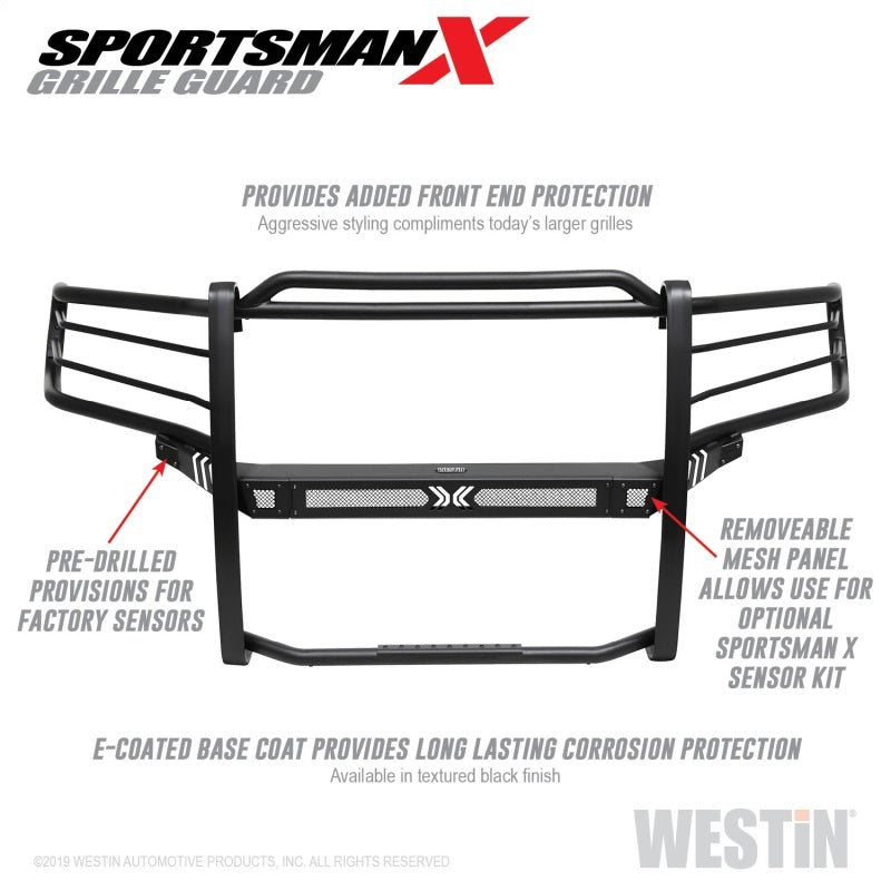 Westin 40-33975 19-21 RAM 1500 Sportsman X Grille Guard - Textured Black (Excluding Classic & Rebel)