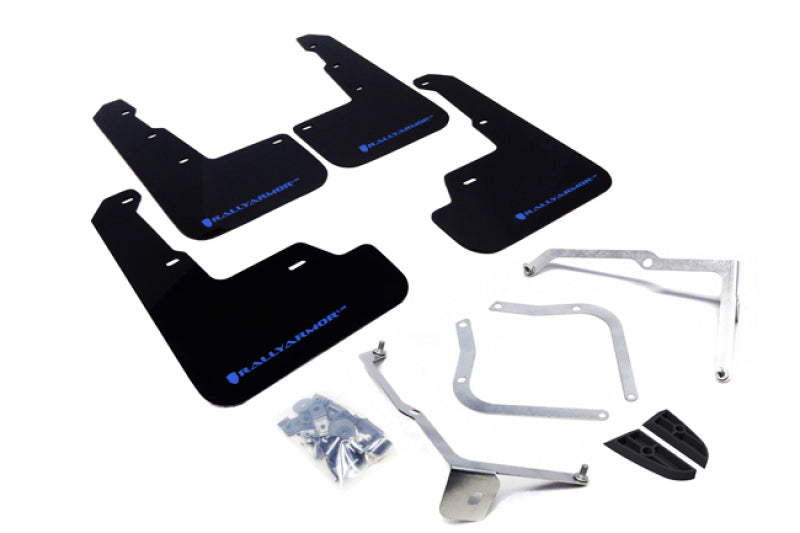 Rally Armor MF32-UR-BLK/BL 15-21 Subaru WRX/STI (Sedan ONLY) Black UR Mud Flap w/ Blue Logo