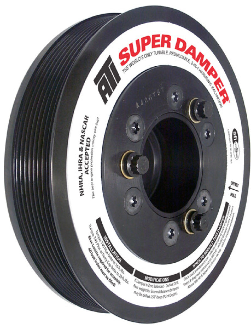ATI ATI918889 Damper - 7.45in - Steel - 8 Grv - Ford 7.3 - Powerstroke - 99-03 - Ext Bal - 3 Ring - Diesel