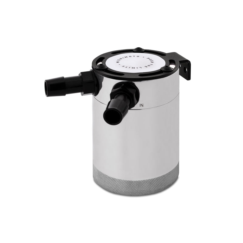 Mishimoto MMBCC-CBTWO-P Compact Baffled Oil Catch Can - 2-Port - Polished