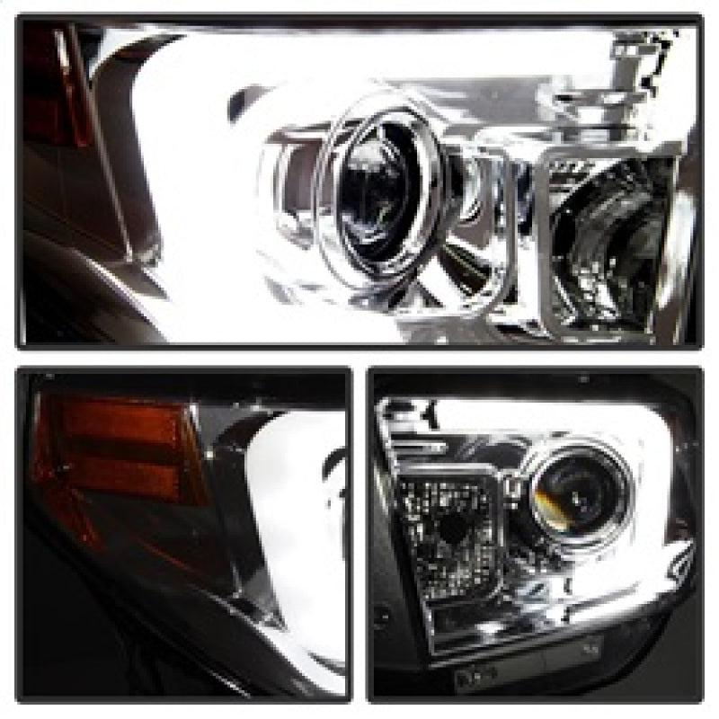 SPYDER 5080141 Spyder Toyota Tundra 2014-2016 Projector Headlights Light Bar DRL Chrome PRO-YD-TTU14-DRL-C