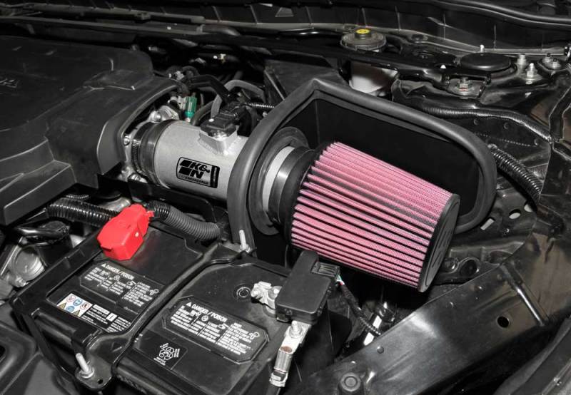 K&N Engineering 69-1212TS K&N 13-14 Honda Accord 3.5L V6 69 Series Typhoon Air Intake System - Silver Cold Air Intake Kit