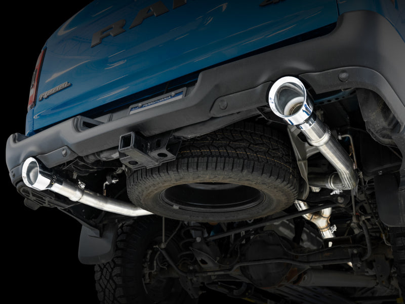 AWE Tuning 3015-32005 19-21 RAM 1500 5.7L (w/Cutouts) 0FG Dual Rear Exit Cat-Back Exhaust - Chrome Silver Tips