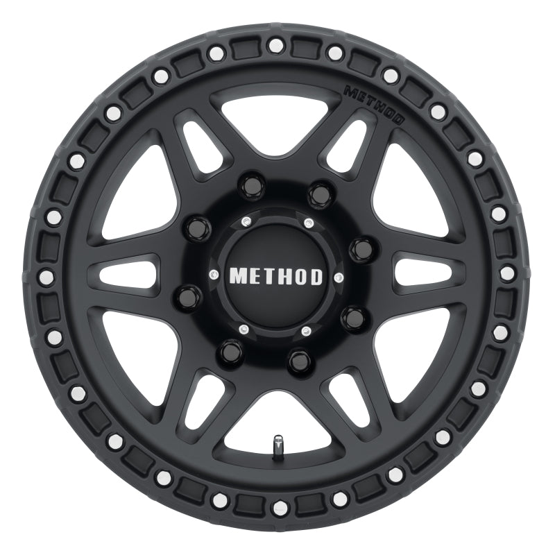 Method Wheels MR31289087518 Method MR312 18x9 +18mm Offset 8x170 130.81mm CB Matte Black Wheel