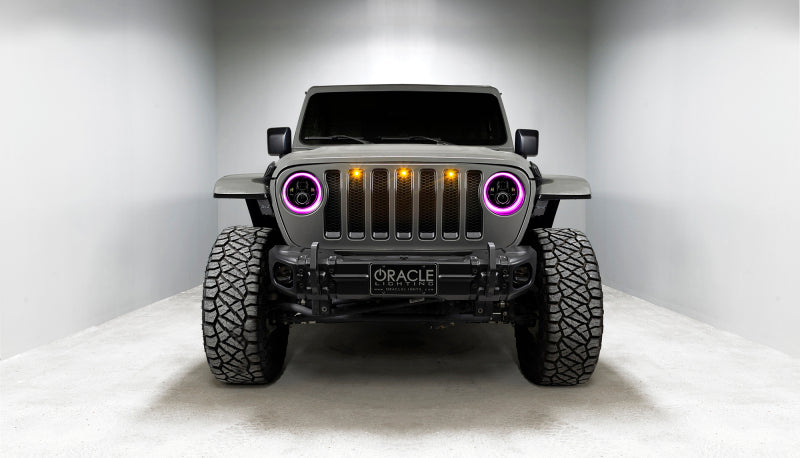 ORACLE Lighting 5769J-332 Oracle Jeep Wrangler JL/Gladiator JT 7in. High Powered LED Headlights (Pair) - Dynamic