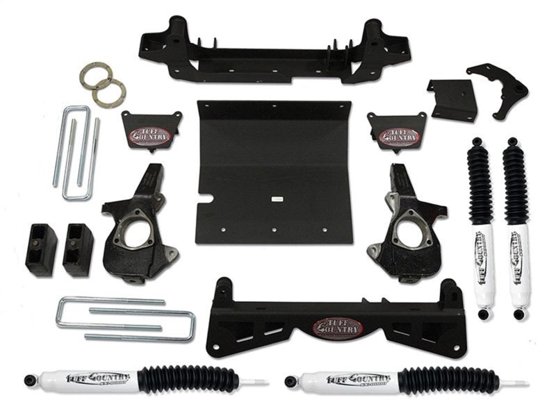 Tuff Country 14993KN 01-10 Chevy Silverado 2500HD 4x4 4in Lift Kit (w/3pc Sub Frame SX8000 Shocks)