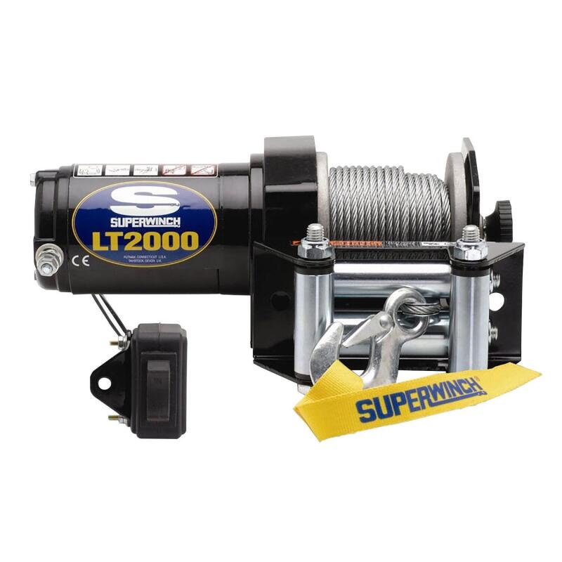 Superwinch 1120210 2000 LBS 12V DC 5/32in x 49ft Steel Rope LT2000 Winch