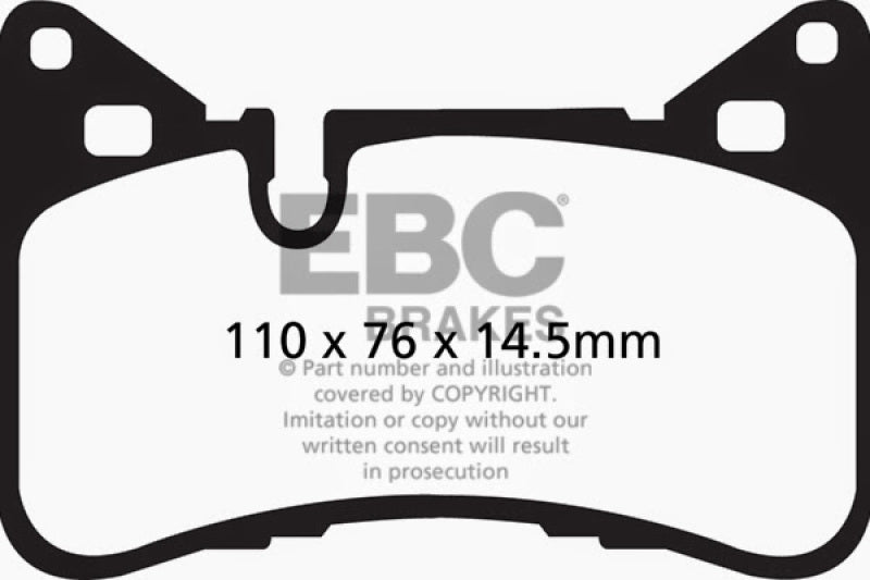 EBC DP42117R 14 Mercedes-Benz C63 AMG (W204) 6.2 Yellowstuff Rear Brake Pads