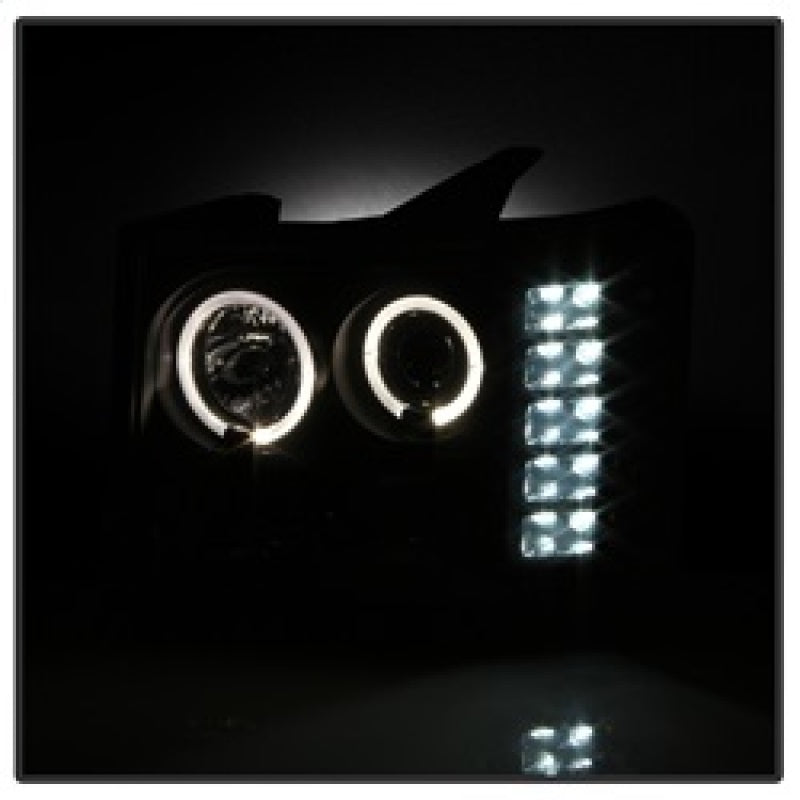 SPYDER 5078506 Spyder GMC Sierra 1500/2500 07-13 Projector Headlights LED Halo- LED Blk Smke PRO-YD-GS07-HL-BSM