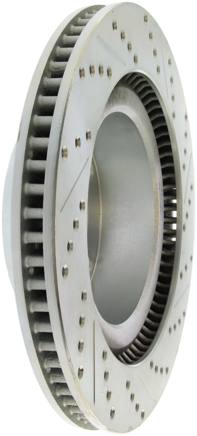 Stoptech 227.44156R StopTech Select Sport 07-17 Toyota Tundra Drilled and Slotted Sport Right Front Rotor