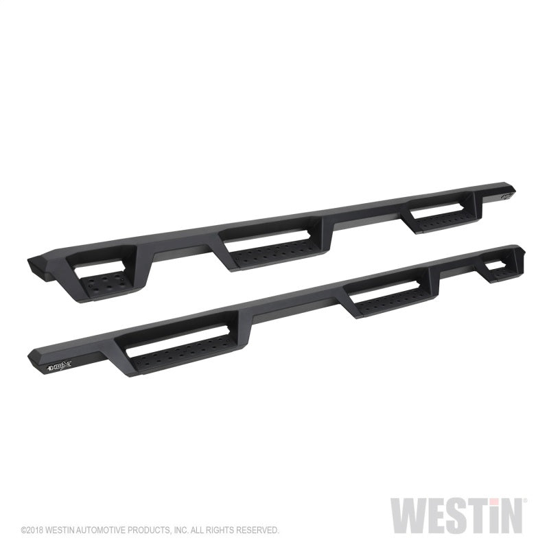 Westin 56-534685 2019 Chevrolet Silverado/Sierra 1500 (5.5ft) Drop Wheel to Wheel Nerf Step Bars - Txt Black