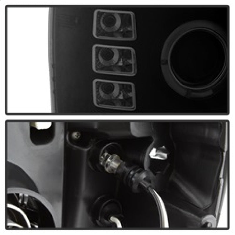 SPYDER 5078506 Spyder GMC Sierra 1500/2500 07-13 Projector Headlights LED Halo- LED Blk Smke PRO-YD-GS07-HL-BSM