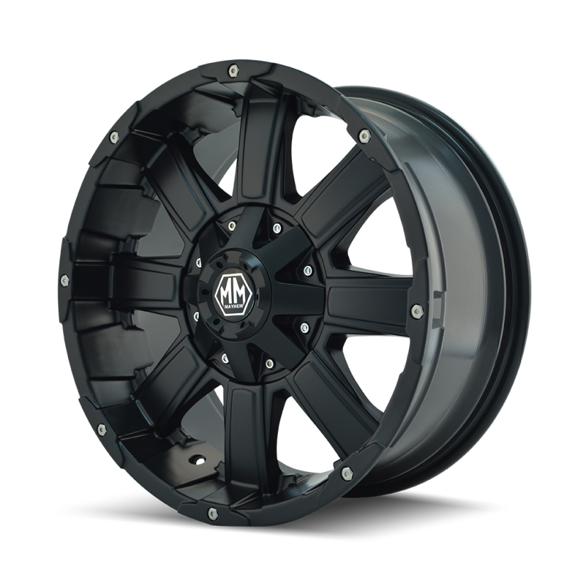 Mayhem 8030-2952MB 8030 CHAOS 20x9 / 5x127 BP / -12mm Offset / 87mm Hub Matte Black Wheel