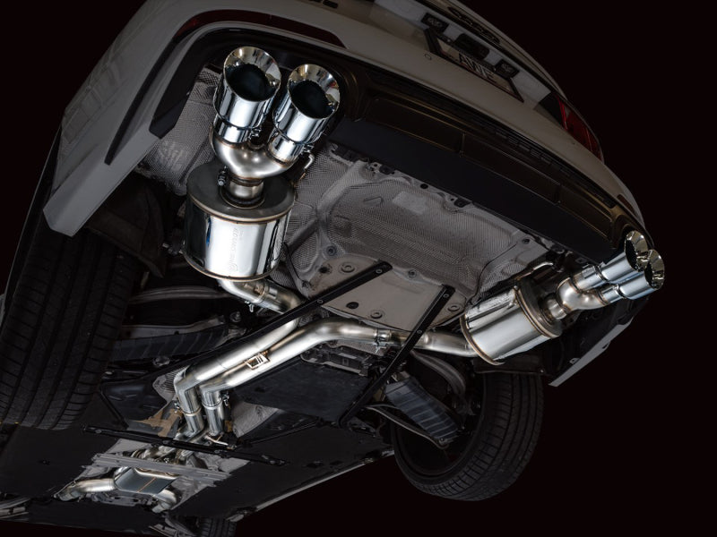 AWE Tuning 3015-42103 19-23 Audi C8 S6/S7 2.9T V6 AWD Touring Edition Exhaust - Chrome Silver Tips